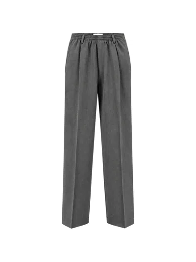 Cellar Door Pleated Elasticated-waist Trousers In Grey
