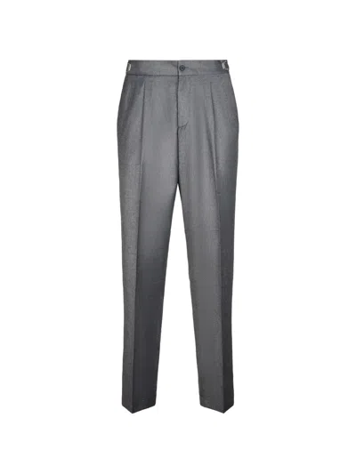 Cellar Door Pleated Side-adjuster Trousers In Gray