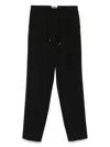 Cellar Door Drawstring Corduroy Trousers In Black