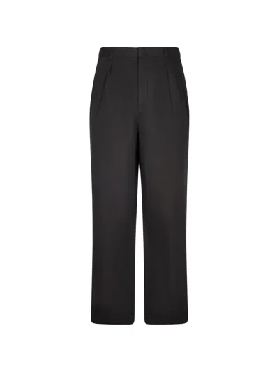 Cellar Door Pleated Trousers In Black