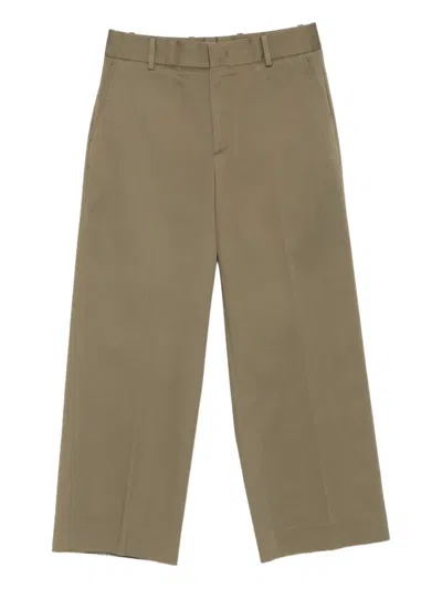 Cellar Door Angel Cotton Trousers Clothing In Green