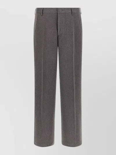 Cellar Door Polyester Wide-leg Trousers In Gray
