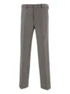 Cellar Door Pressed-crease Wool Trousers In Gray
