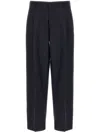 Cellar Door Front Pleat Pants In Blue