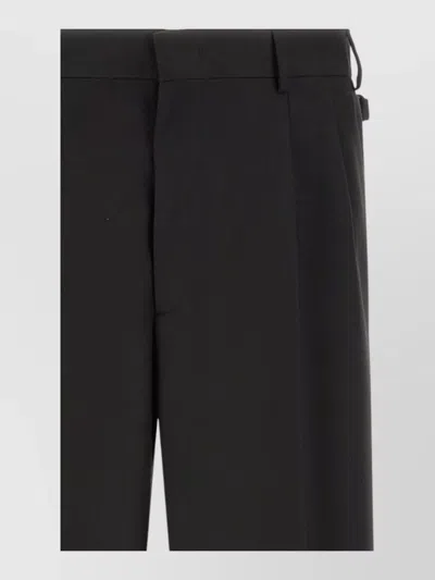 Cellar Door Nev Pleated Trousers In Black