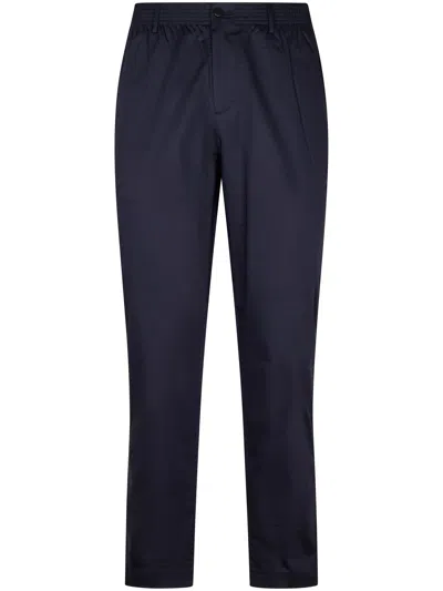 Cellar Door Tapered Fit Deep Blue Trousers With Comfortable Waistband