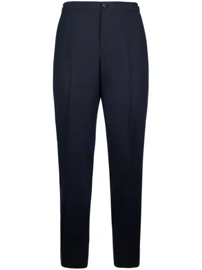 Cellar Door Tapered Trousers In Blue