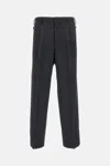 Cellar Door Trousers With Pleated Front And Pockets In Black