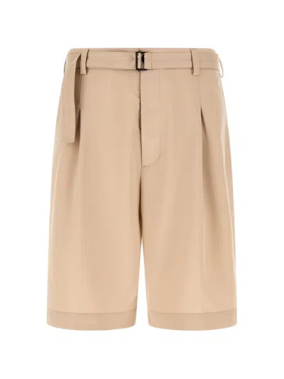 Cellar Door Viper Bermuda Shorts Pleats Pockets Belt Loops In Brown