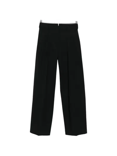 Cellar Door Wendy Pleated Trousers In Black