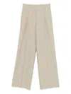 Cellar Door Wide-leg High-waisted Trousers In Neutral