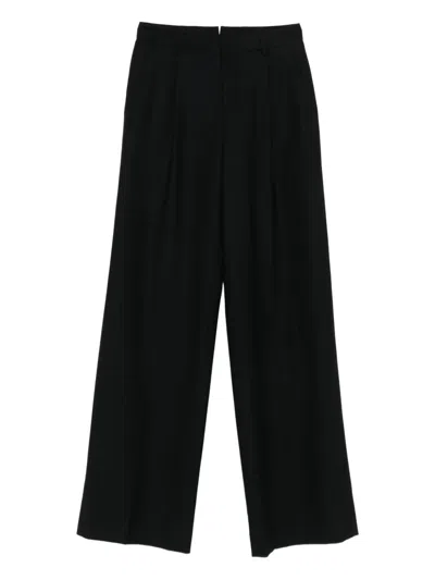 Cellar Door Wide-leg Trousers In Black