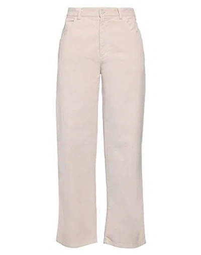 Cellar Door Woman Pants Beige Size 8 Cotton, Elastane In Pink