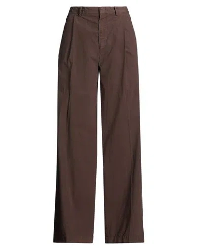 Cellar Door Woman Pants Chocolate Brown Size 8 Cotton, Elastane