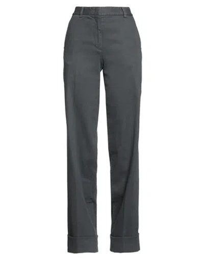 Cellar Door Woman Pants Lead Size 8 Tencel, Cotton, Elastane In Gray
