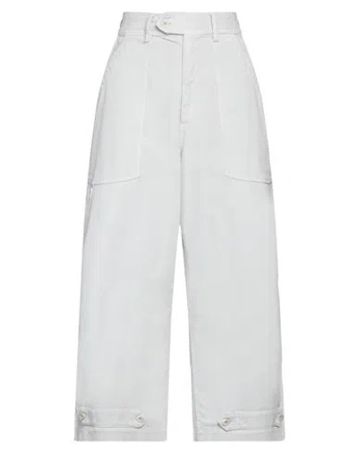 Cellar Door Woman Pants Light Grey Size 8 Cotton, Elastane