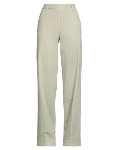 CELLAR DOOR CELLAR DOOR WOMAN PANTS SAGE GREEN SIZE 6 TENCEL, COTTON, ELASTANE