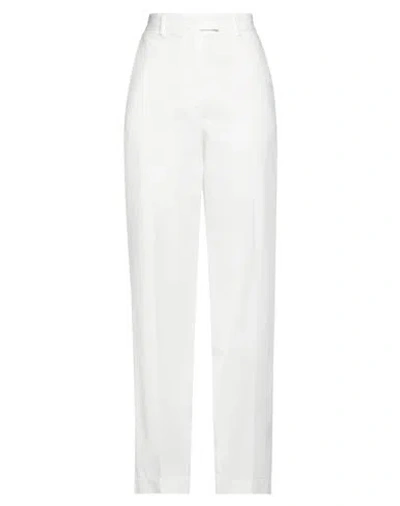 CELLAR DOOR CELLAR DOOR WOMAN PANTS WHITE SIZE 8 COTTON, ELASTANE