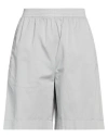 Cellar Door Woman Shorts & Bermuda Shorts Light Grey Size 4 Cotton, Elastane In Grey