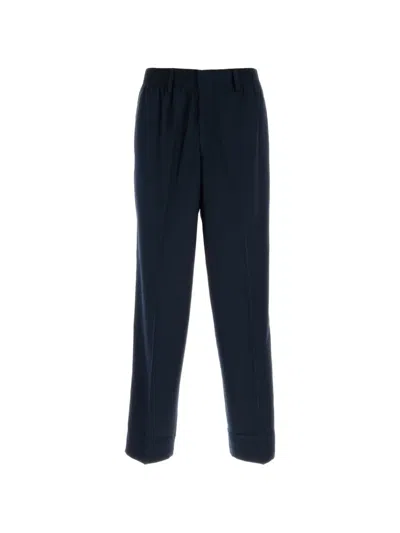 Cellar Door Zac Twill Trousers In Blue