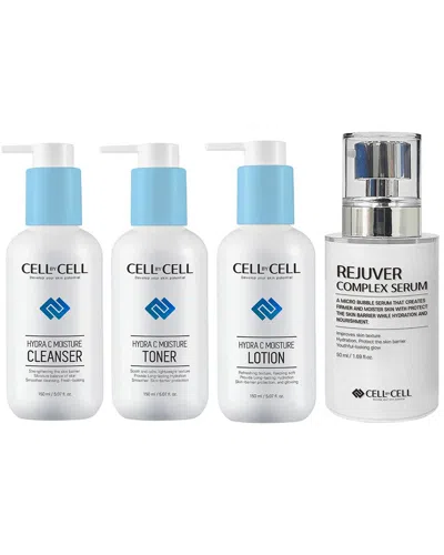 Cellbycell Unisex Hydra C Moisture Cleanser, Toner, Lotion & Rejuver Complex Serum In White