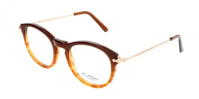 Cellini 1397 C Men's Glasses Brown Size 49 - Free Lenses - Blue Light Block Available In Purple