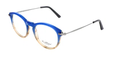 Cellini 1397 D Men's Glasses Blue Size 49 - Free Lenses - Blue Light Block Available In Red
