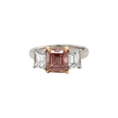 Pre-owned Cellini 1.75ct Gia Natural Fancy Pink Emerald Cut Diamond Ring