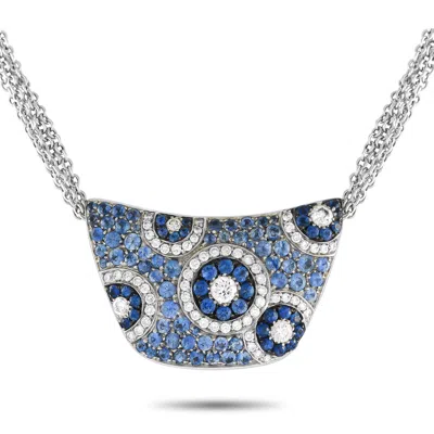 Cellini 18k White Gold 1.32ct Diamond And Sapphire Necklace Ce10-060724