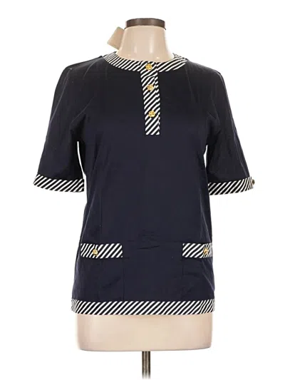 Cellini Short Sleeve Blouse In Blue