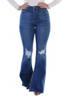 Cello Dakota Denim Pants In Dark Denim In Blue
