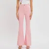Cello Jael High Rise Flare Jeans In Pink Bubblegum In Pink