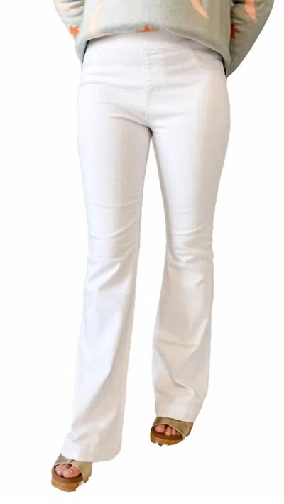 Cello Mid Rise Flare Jegging In White