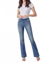 Cello Rise Easy Flare Pull On Jeggings In Medium Wash In Blue