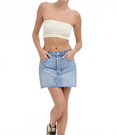 Cello Mid-waist Mini Skirt In Denim In Black