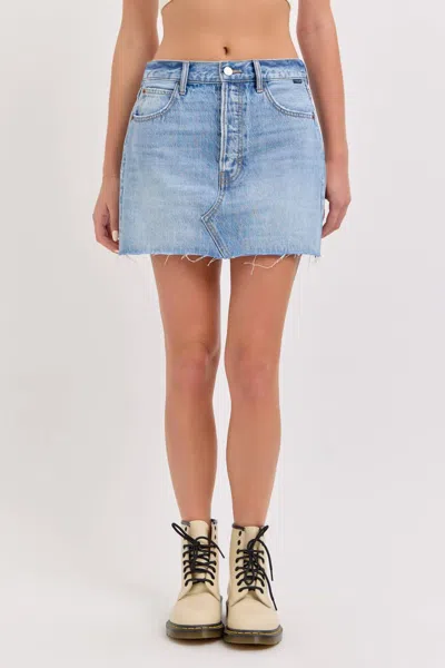 Cello Mid-waist Mini Skirt In Denim In Blue