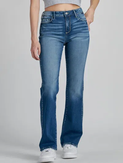 Cello Monique High Rise Bootcut Jean In Medium Wash In Multi