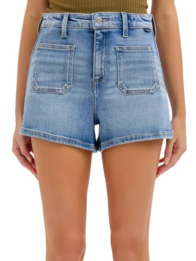 Cello Saturday Stroll High Rise Sailor Shorts In Medium In Blue