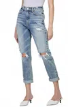 Cello Tommy High Rise Crop Jean In Blue In Blue