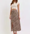 Cello Wild Side Midi Skirt In Leopard