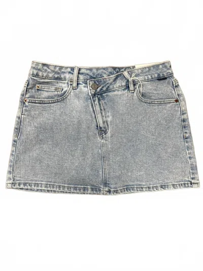 Cello Women's Ava Denim Mini Skirt In Light Wash In Gray