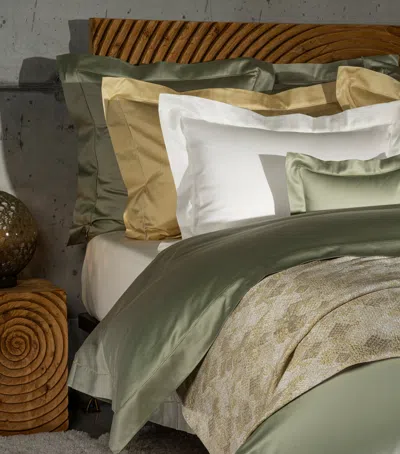 Celso De Lemos Egyptian Cotton Bourdon King Duvet Cover In Brown