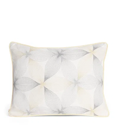 Celso De Lemos Egyptian Cotton-blend Stars Boudoir Pillowcase In Neutral