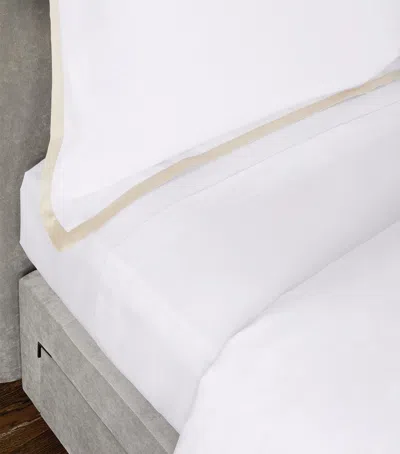 Celso De Lemos Estrela King Fitted Sheet In White