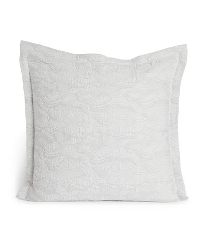 Celso De Lemos Perle Square Pillowcase In Silver