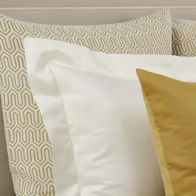 Celso De Lemos Vendome Egyptian Cotton Blend Euro Sham In White