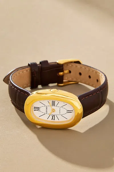 Cendré Bridgette Oval Watch In Brown