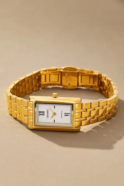 Cendré Kelly Rectangle Watch In Gold