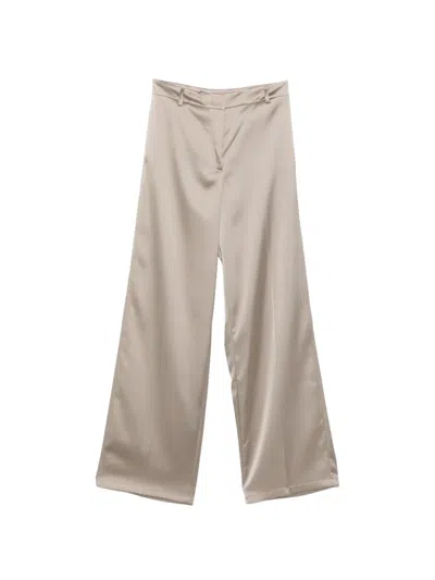Cenere Pearl Gray Pants With Elegant Details