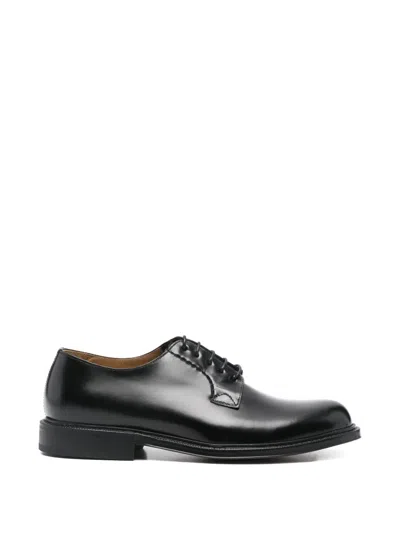 Cenere Church's Lace-up Flat Derby Shoes In Black